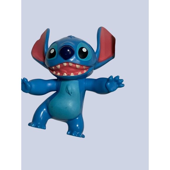 Disney McDonalds 2021 Stitch Toy Figure Blue & Pink Collectible - Picture 10 of 10